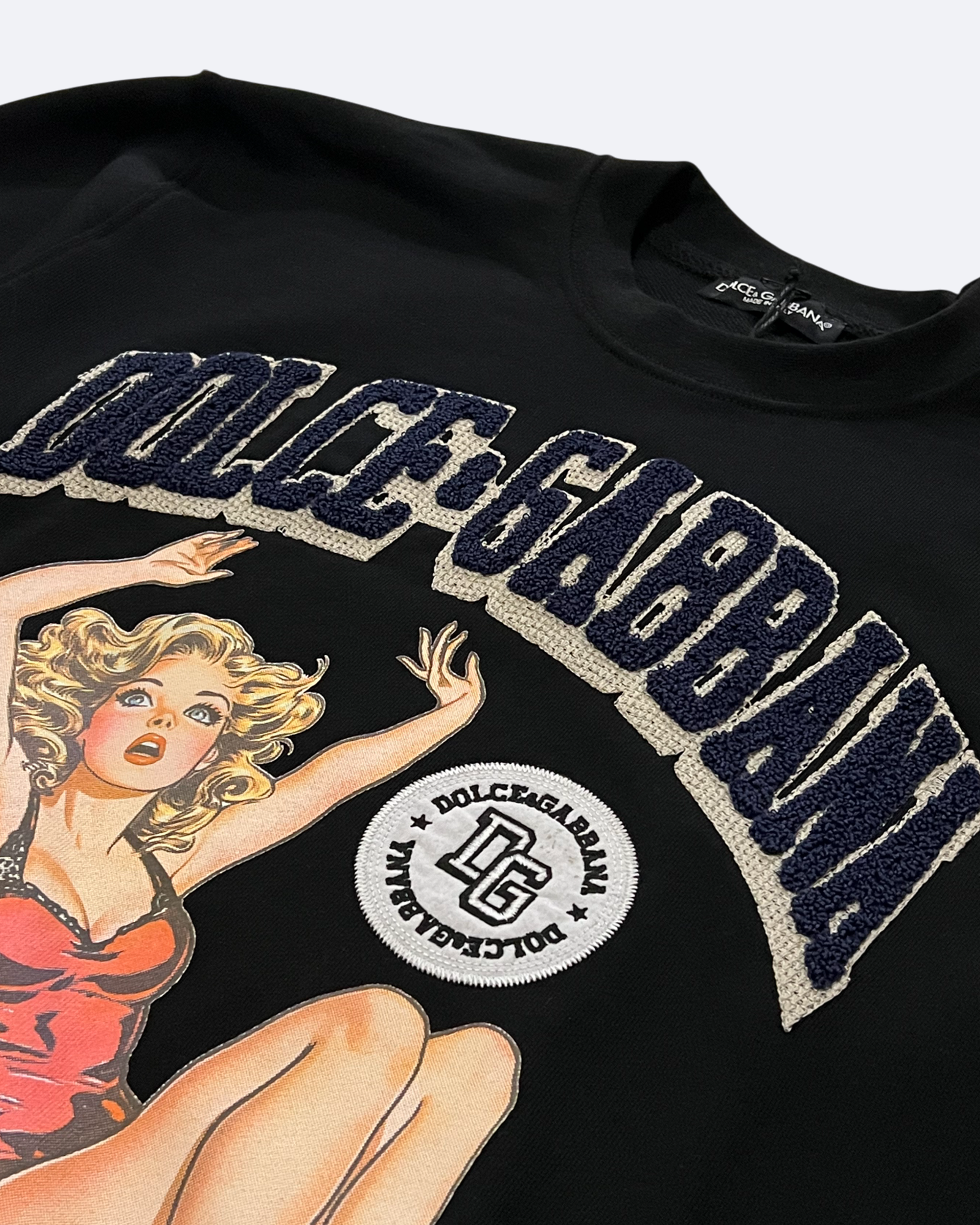 Dolce & Gabbana - Mikina s grafikou Playa - černá