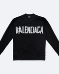 Balenciaga – Mikina Silver Tape – černá