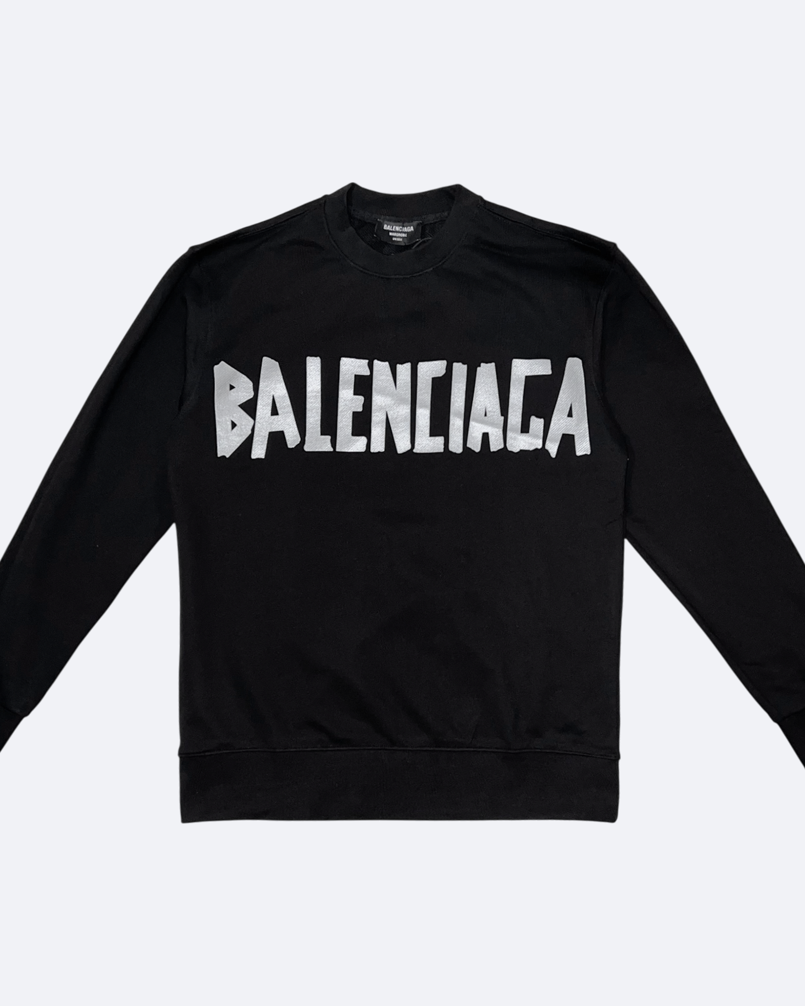 Balenciaga – Mikina Silver Tape – černá