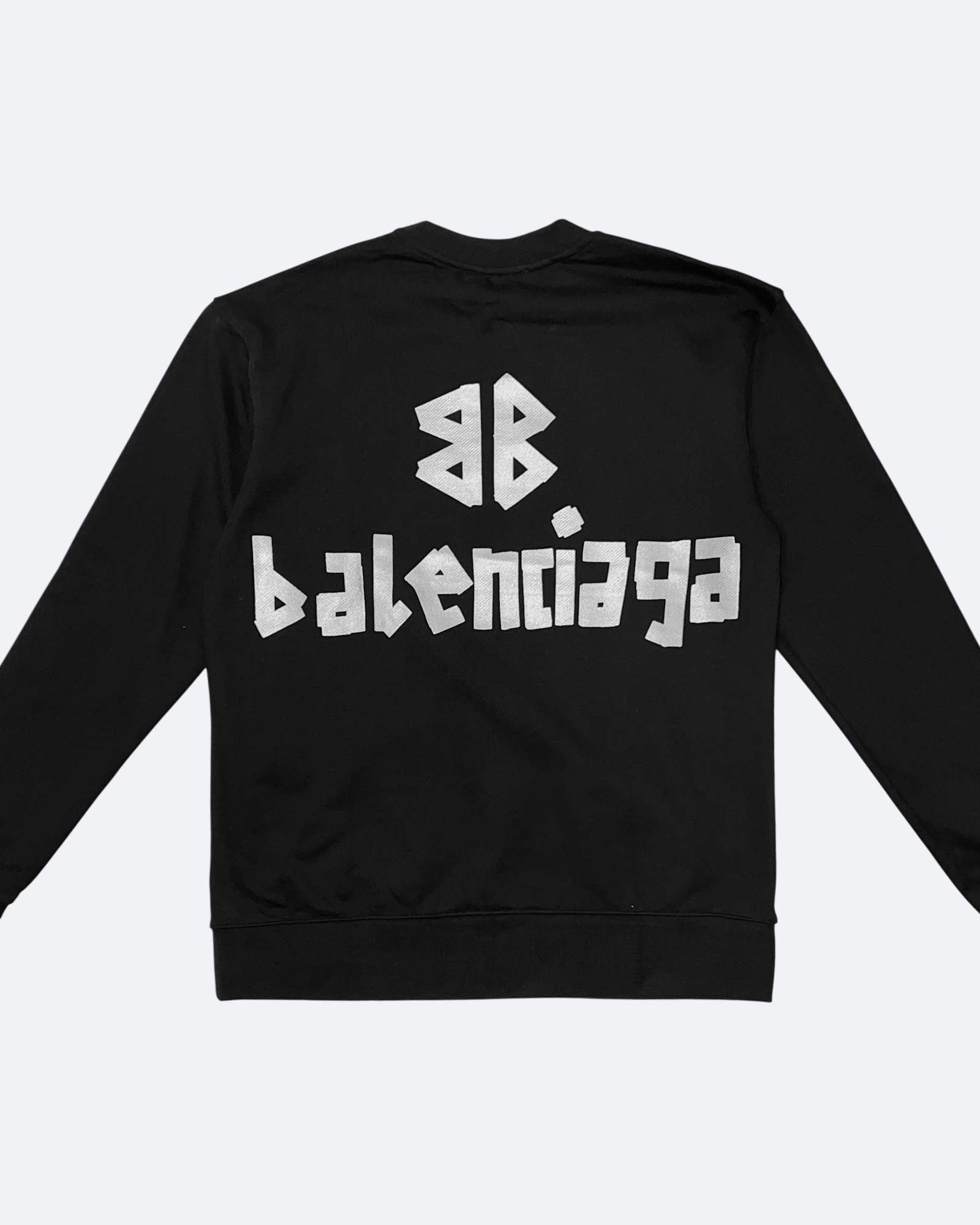 Balenciaga – Mikina Silver Tape – černá