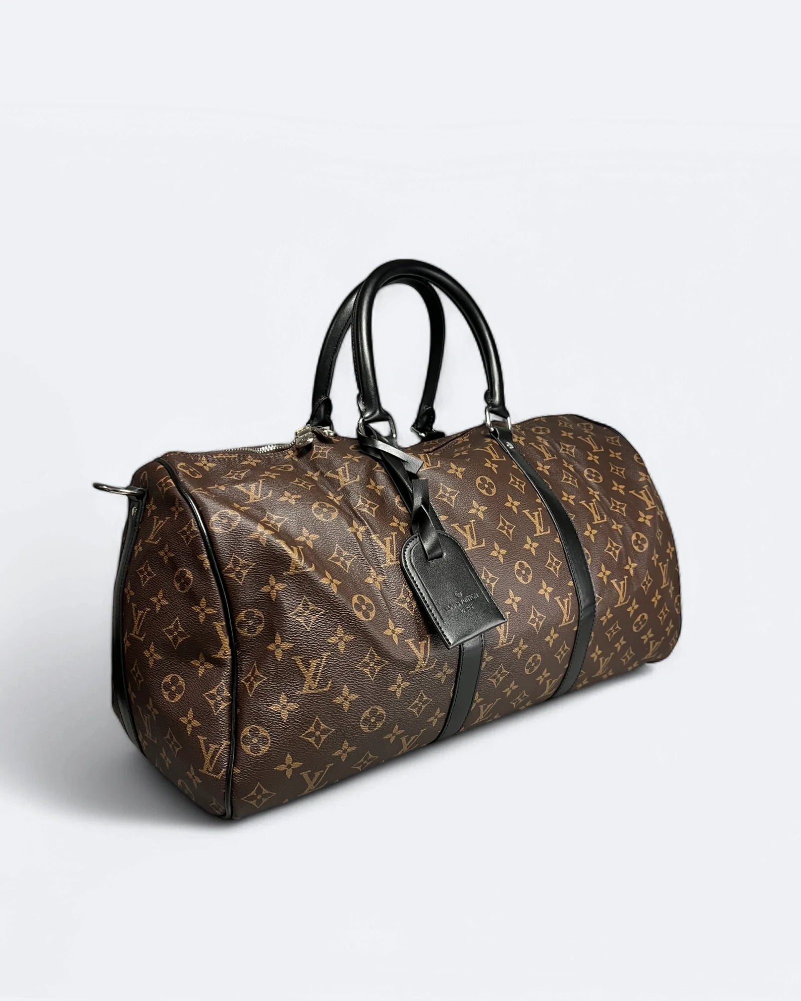 Louis Vuitton – Cestovní taška Duffle se vzorem LV – Hnědá