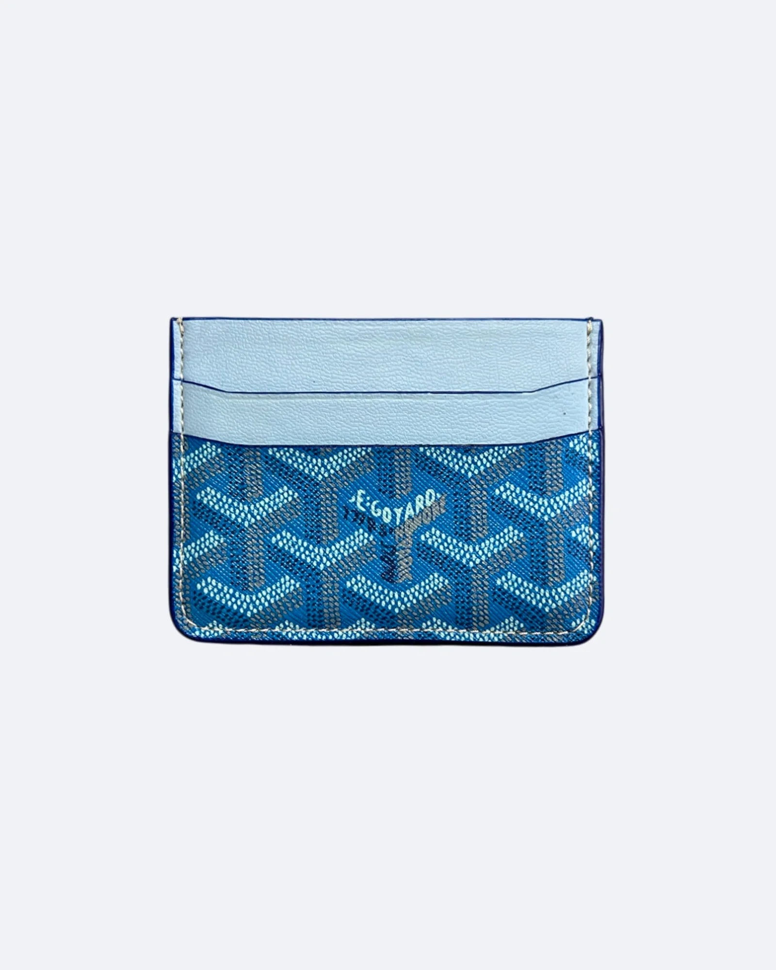 Pouzdro na karty Goyard s motivem – modré