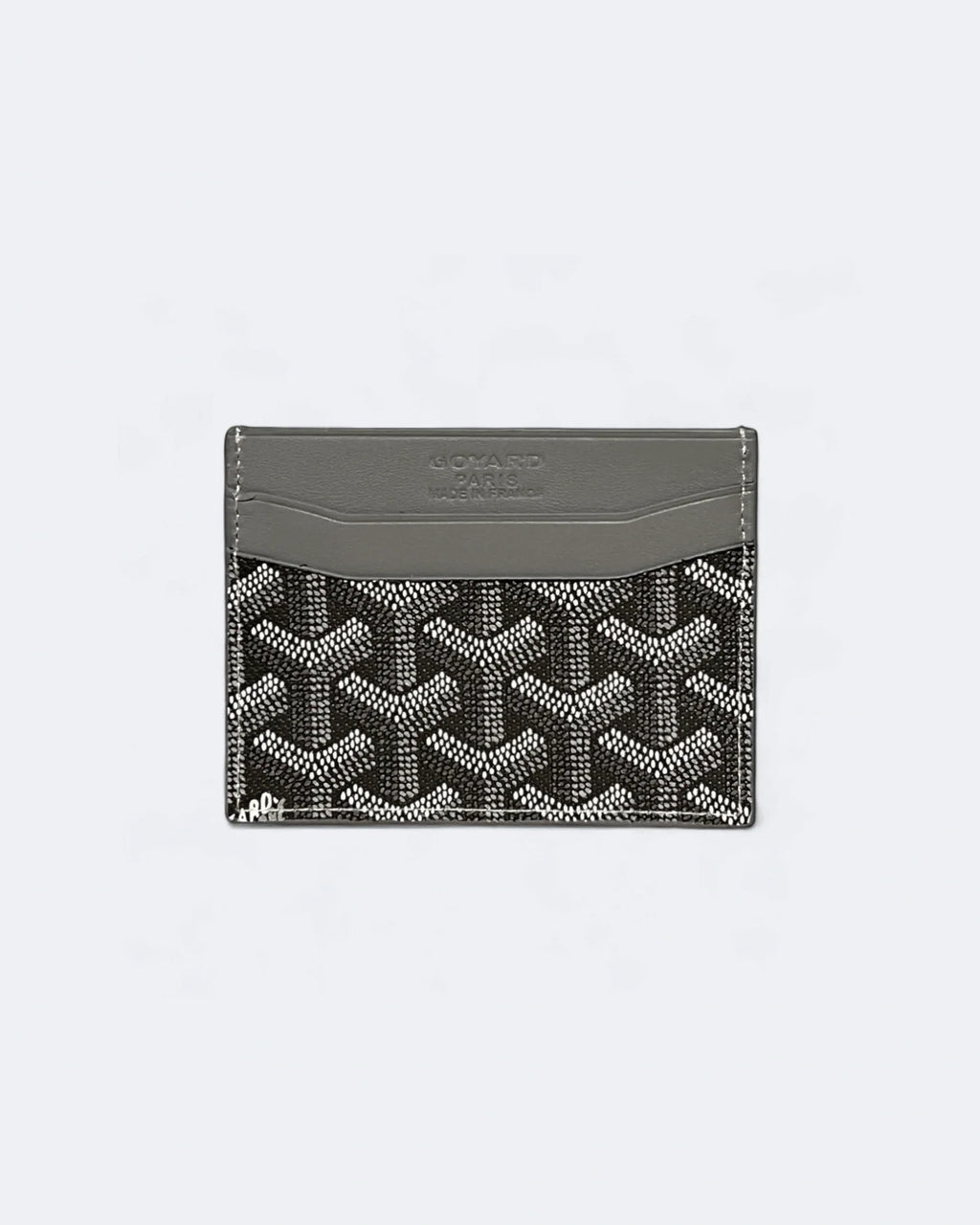 Pouzdro na karty se vzorem Goyard – světle šedé