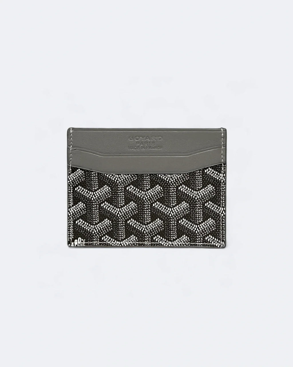 Pouzdro na karty se vzorem Goyard – světle šedé
