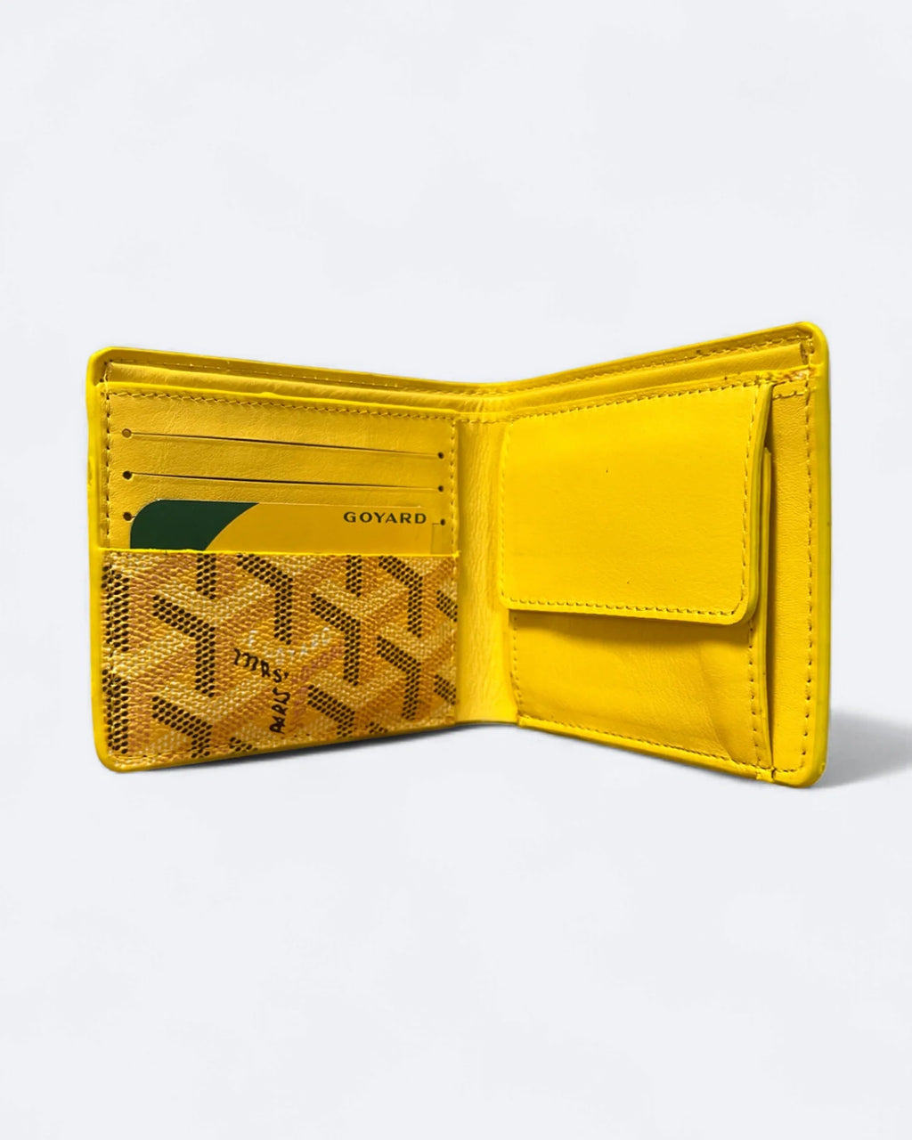 Peněženka Goyard se vzorem - žlutá