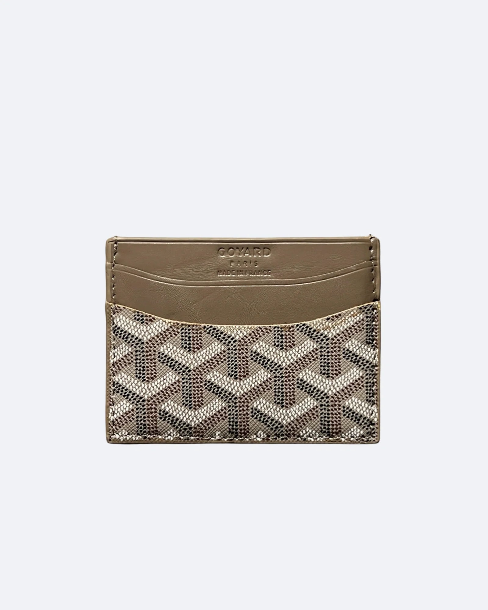 Goyard pouzdro na karty se vzorem – béžové