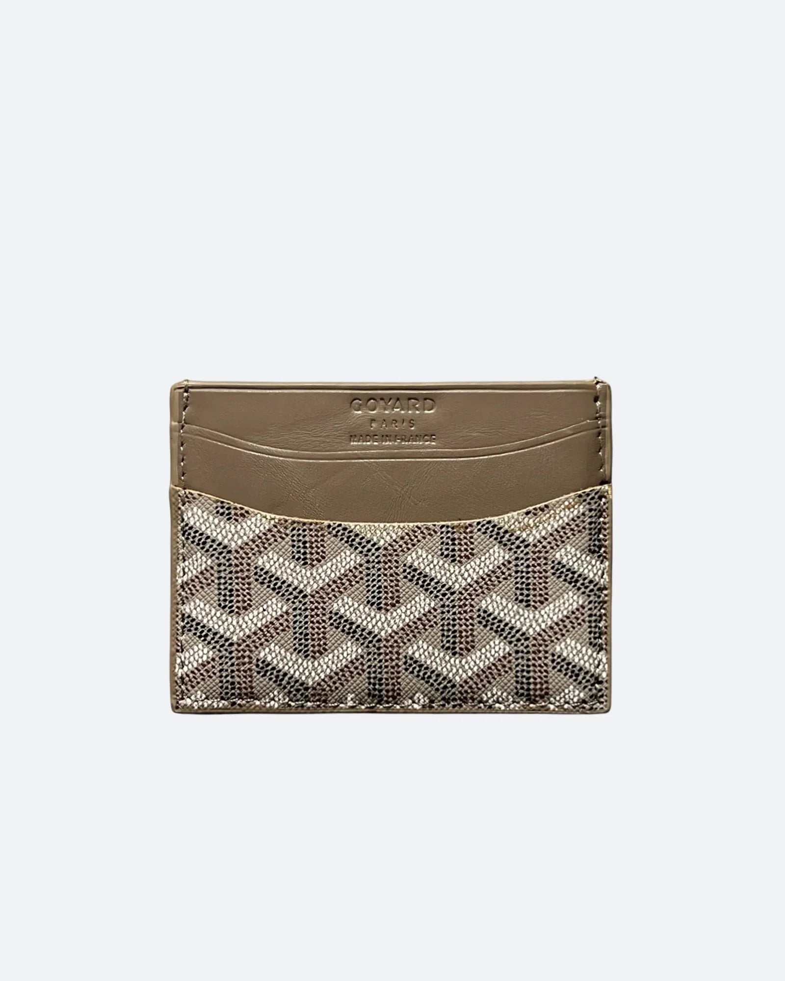 Goyard pouzdro na karty se vzorem – béžové