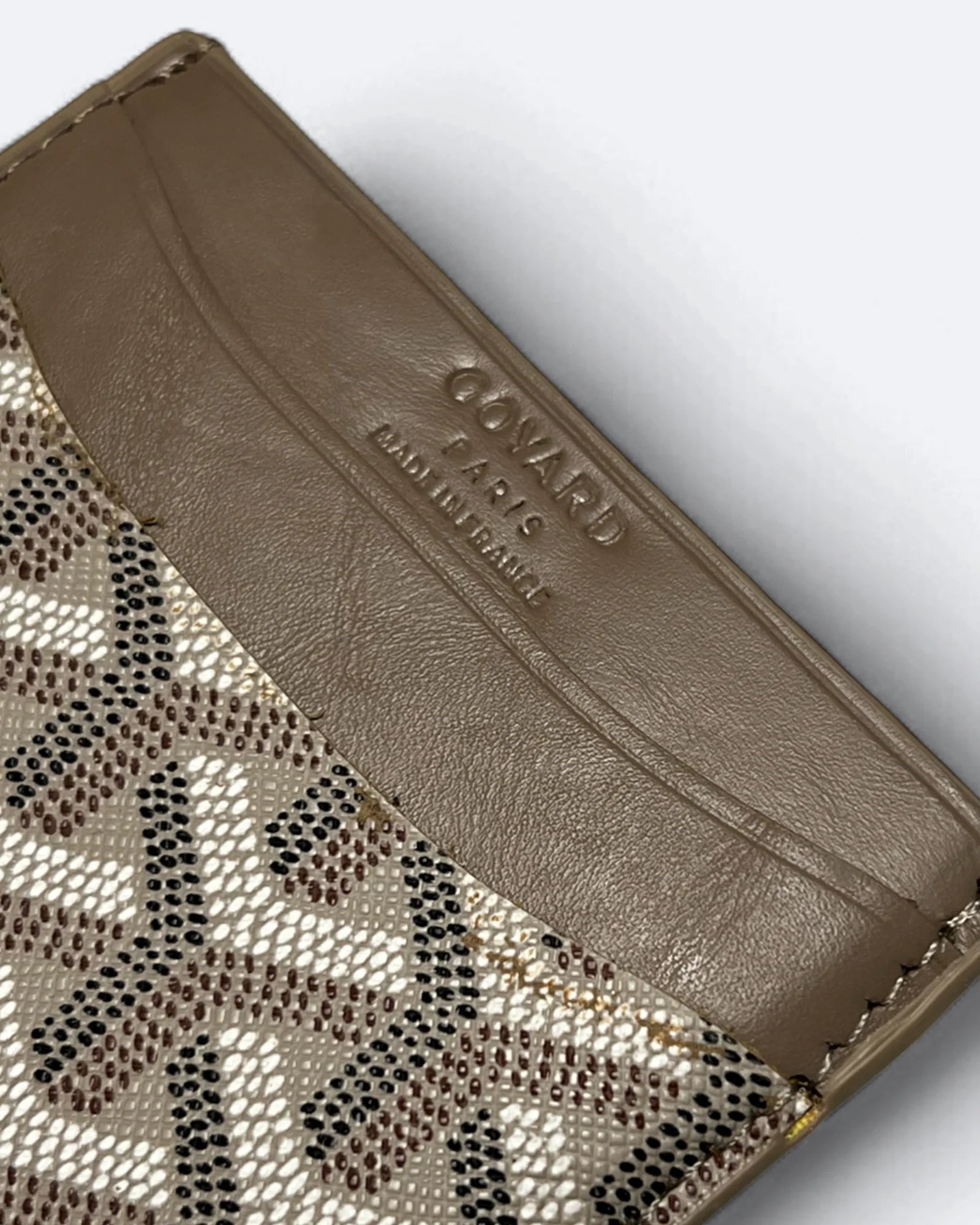 Goyard pouzdro na karty se vzorem – béžové