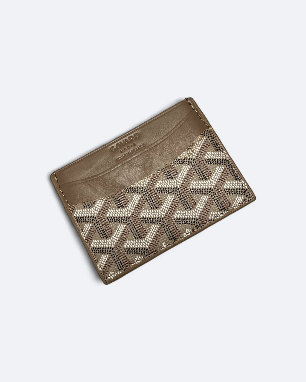 Goyard pouzdro na karty se vzorem – béžové