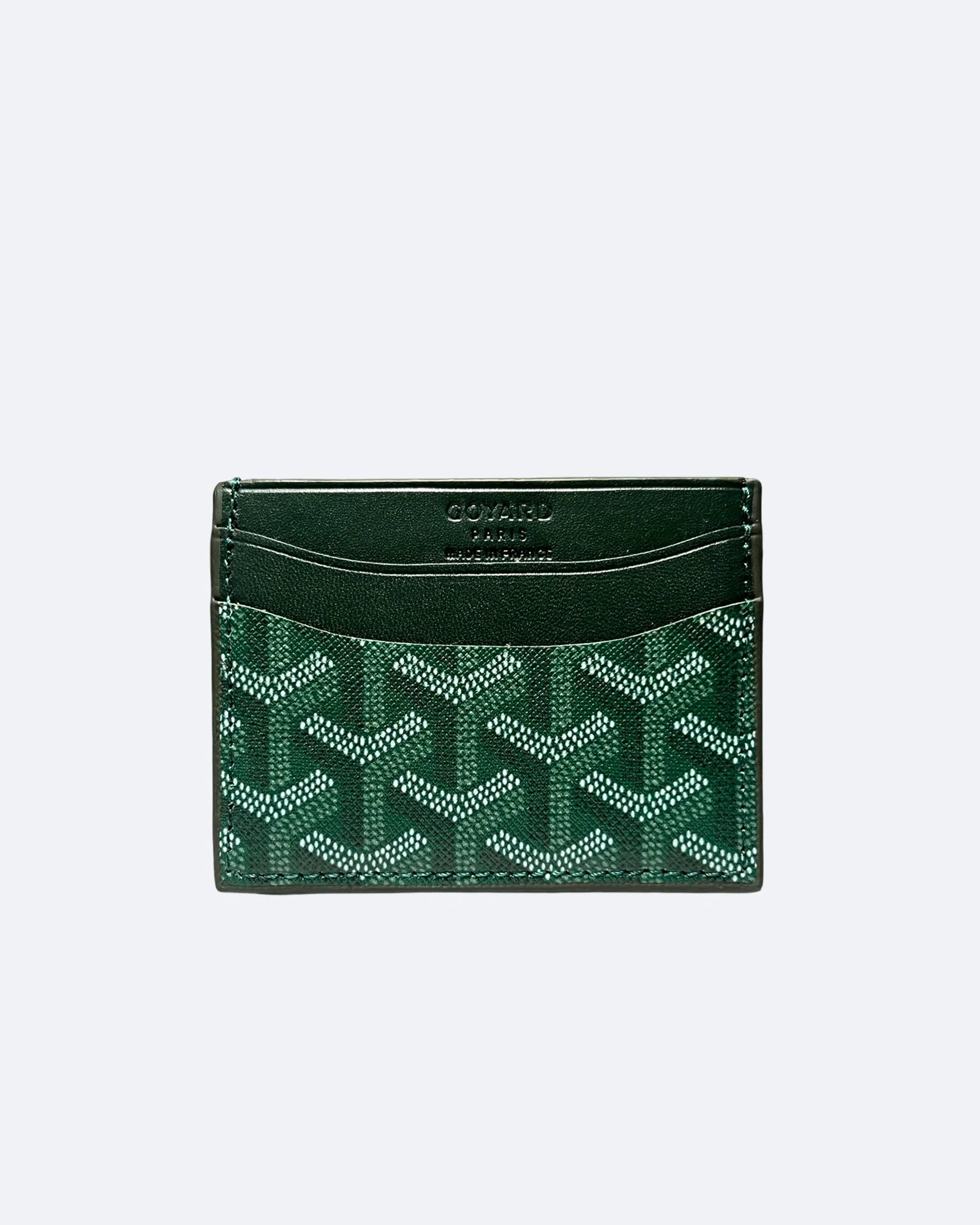 Pouzdro na karty Goyard Pattern – borovicově zelená