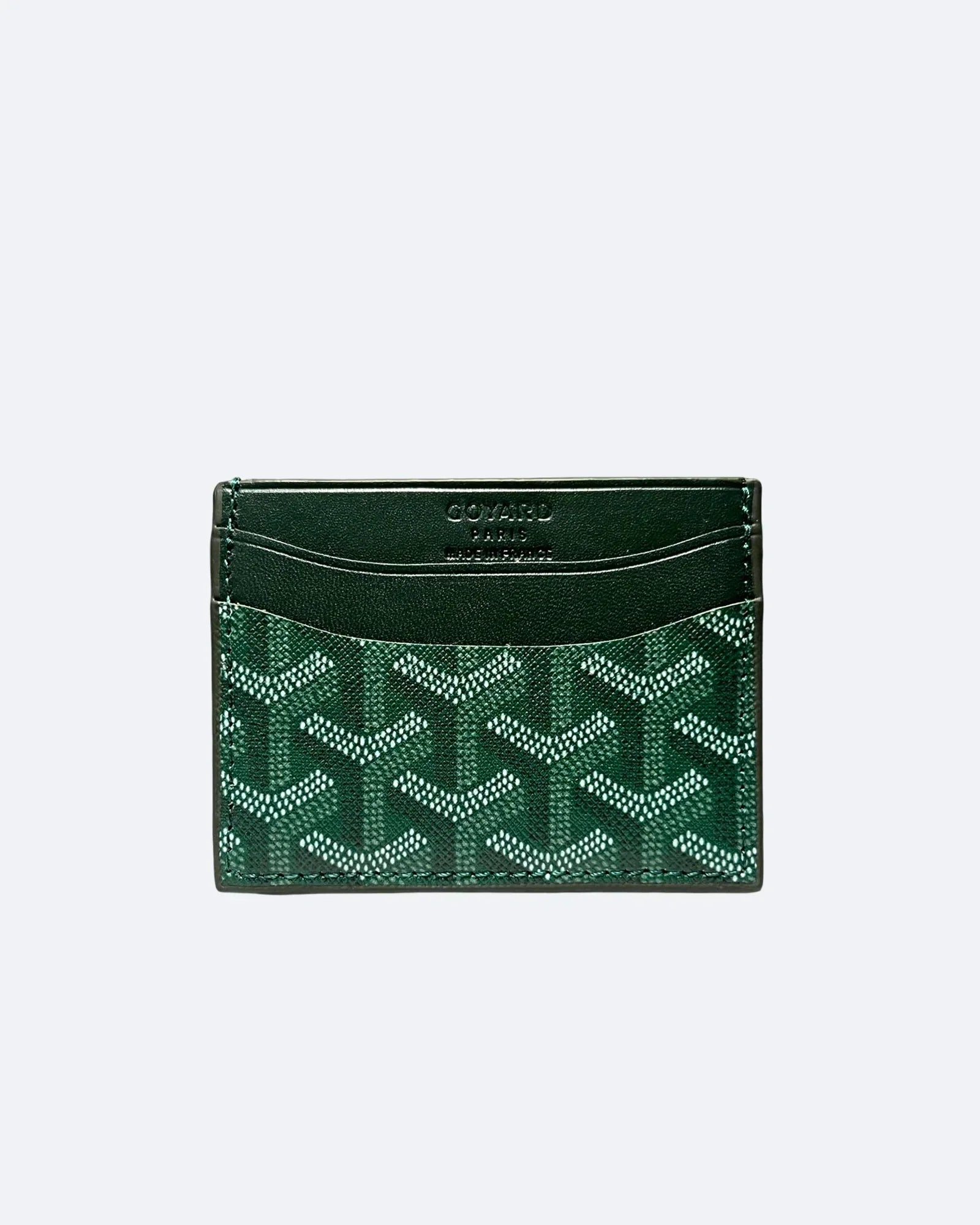 Pouzdro na karty Goyard Pattern – borovicově zelená