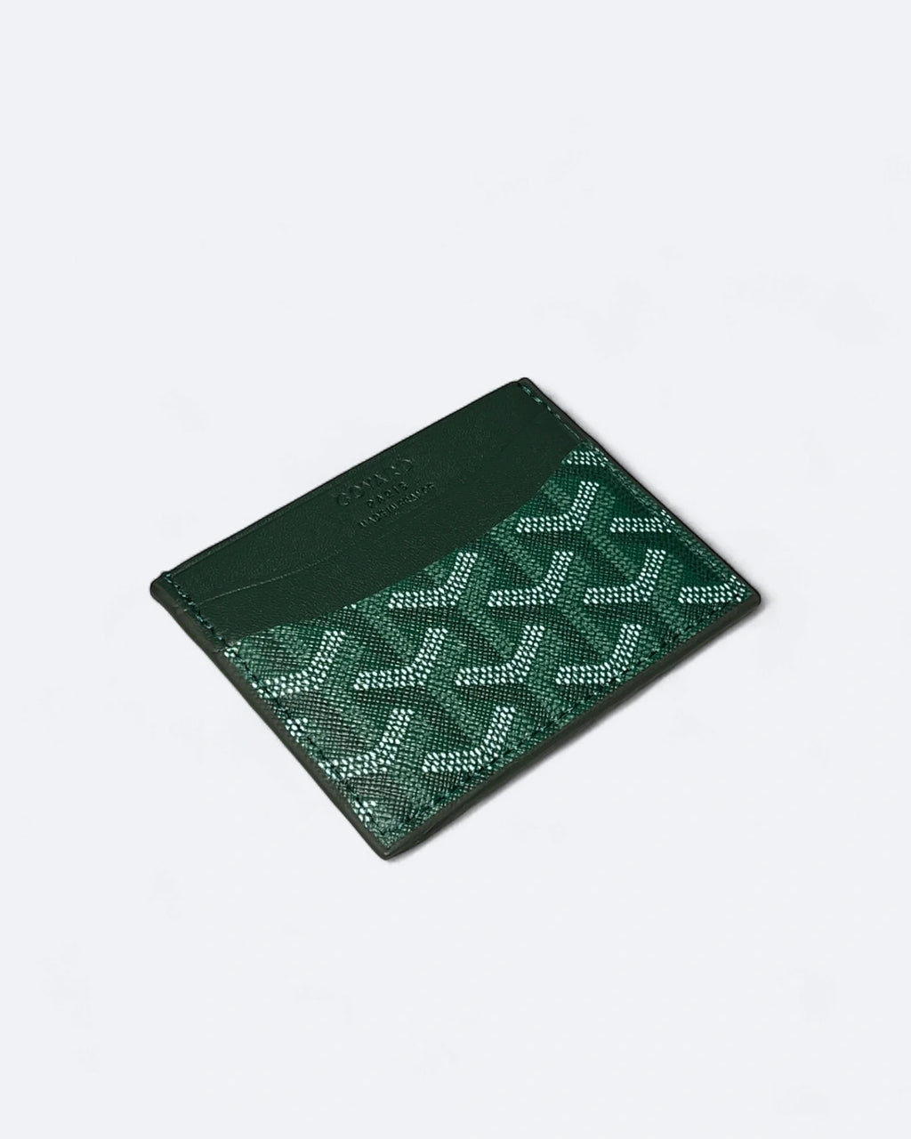 Pouzdro na karty Goyard Pattern – borovicově zelená