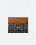Goyard Pattern pouzdro na karty – hnědá kůže