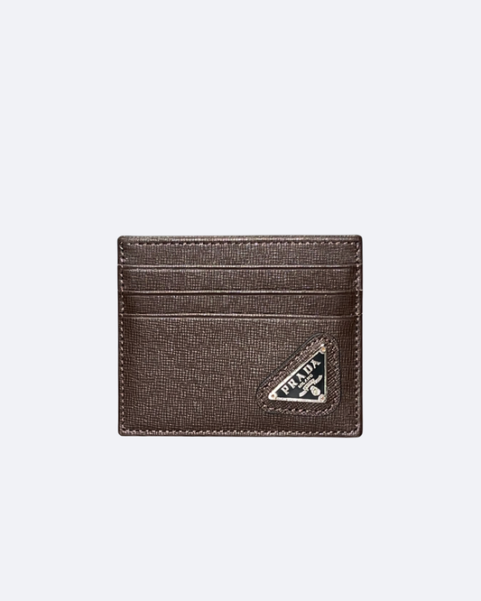 Prada - Logo Plate Cardholder - Brown