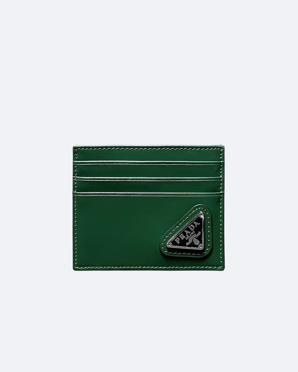 Prada – pouzdro na karty s logem – tmavě zelená