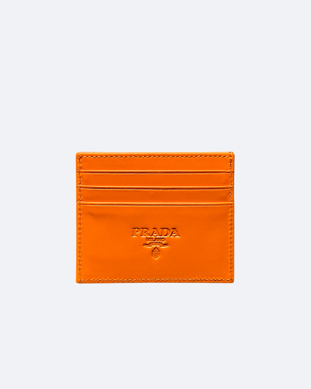 Prada – pouzdro na karty s logem – oranžové