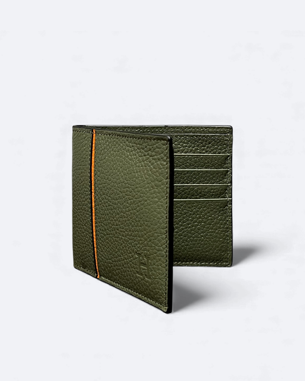 Hermes – peněženka Stripe – tmavě zelená