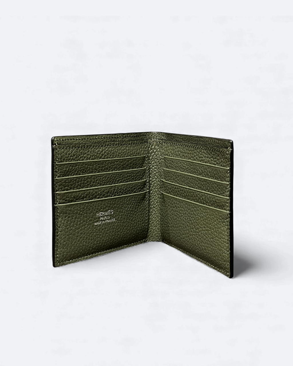 Hermes – peněženka Stripe – tmavě zelená