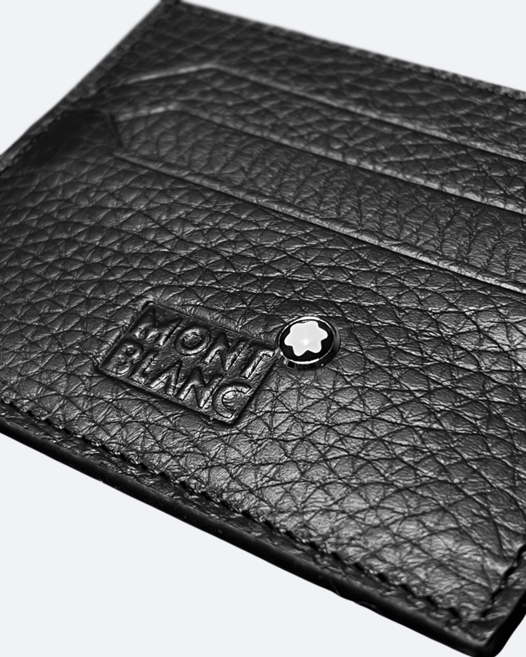 Montblanc – kožené pouzdro na karty s logem – černé