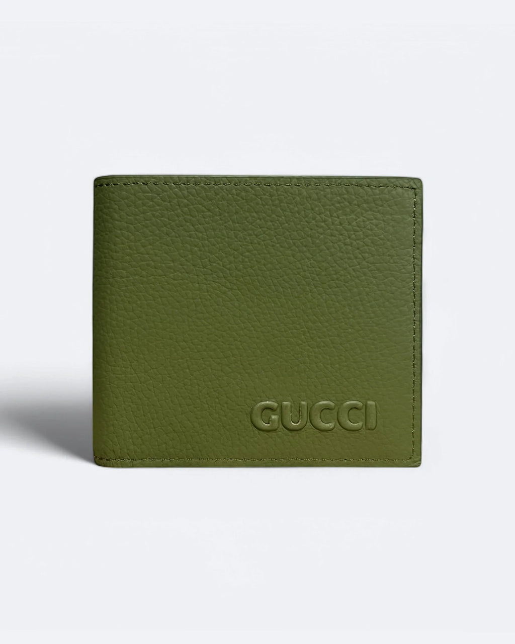 Gucci – peněženka s vyraženým logem – olivově zelená