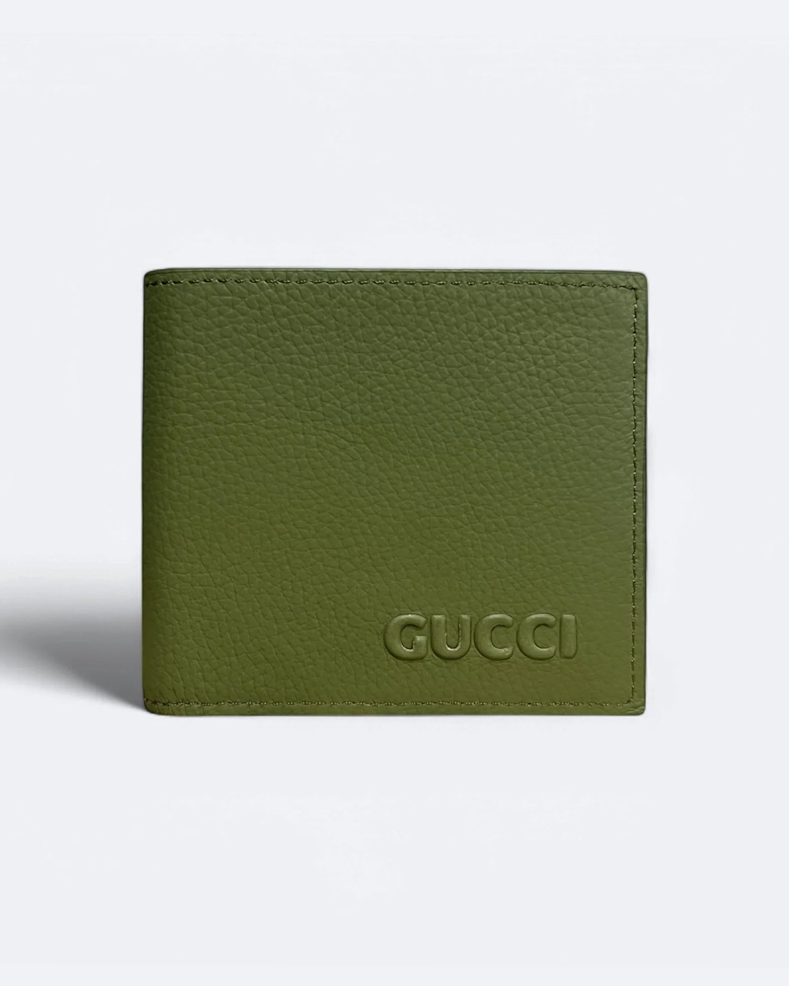 Gucci – peněženka s vyraženým logem – olivově zelená