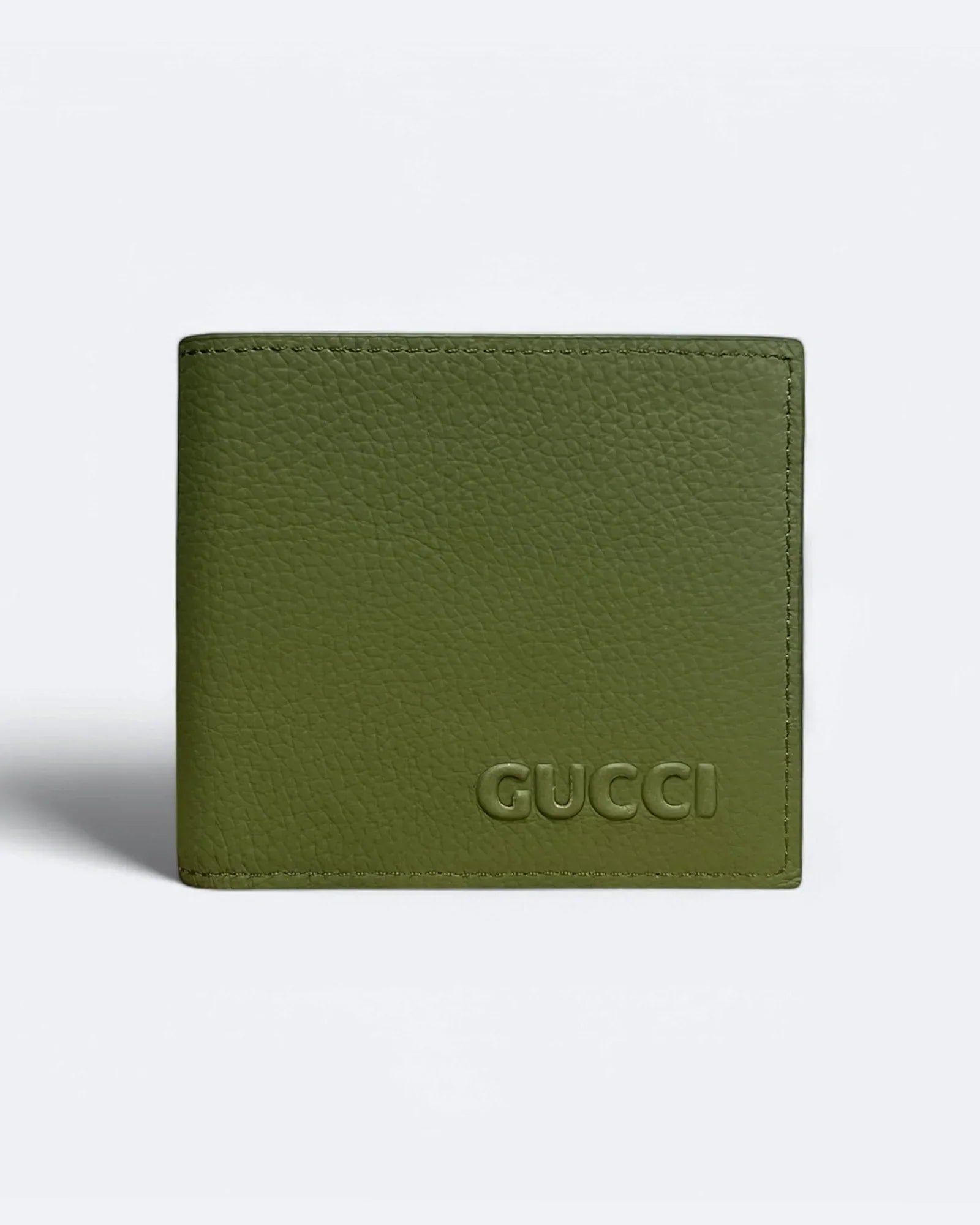 Gucci – peněženka s vyraženým logem – olivově zelená