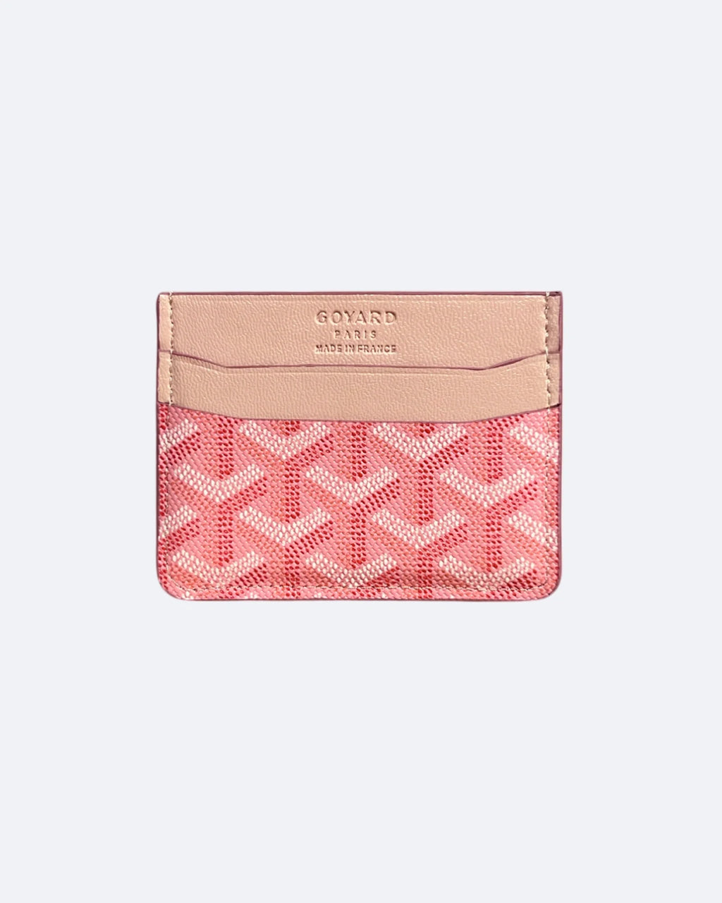 Goyard vzorovaný držák na karty – růžový