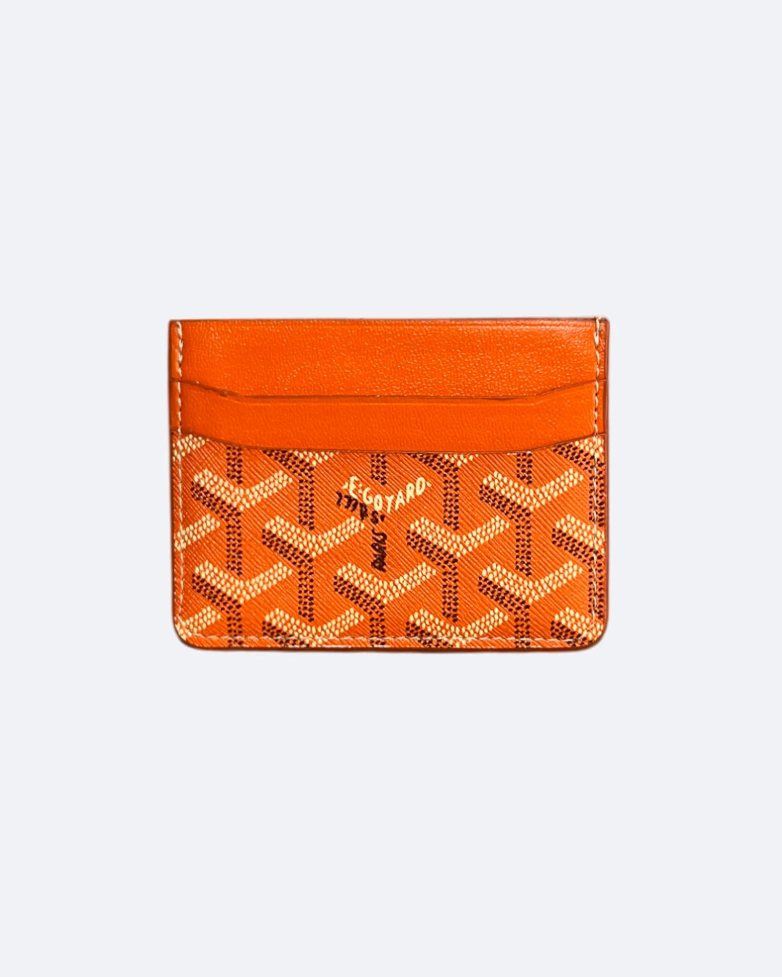 Pouzdro na karty Goyard s motivem - oranžové