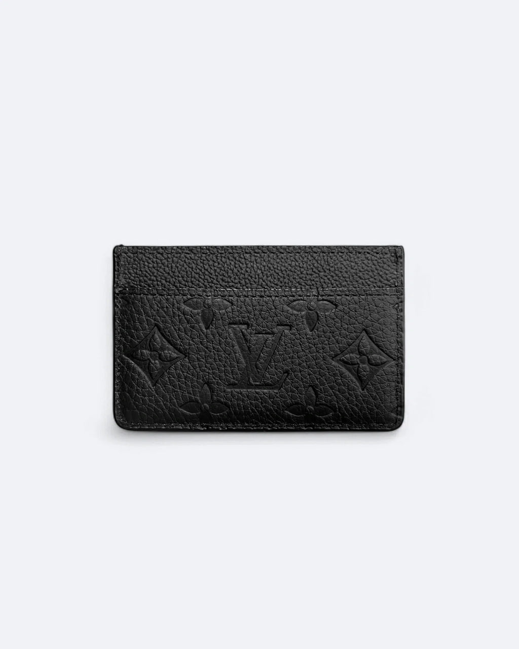 Louis Vuitton – Pouzdro na karty – Reliéfní vzor LV – Černá