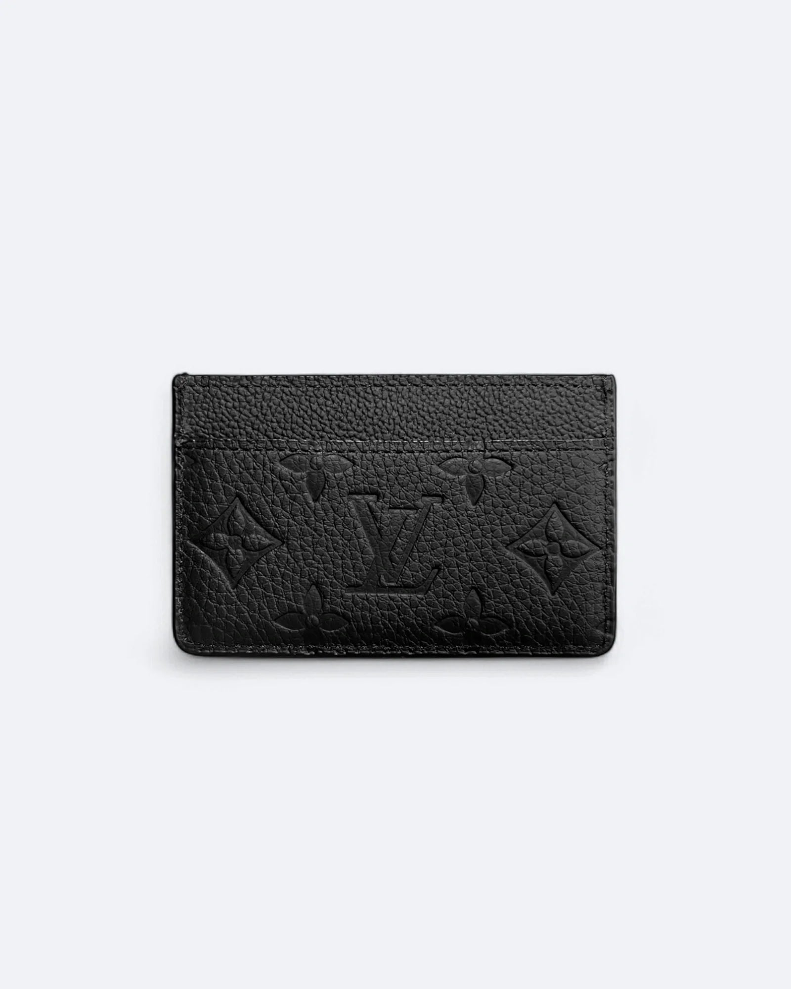 Louis Vuitton – Pouzdro na karty – Reliéfní vzor LV – Černá