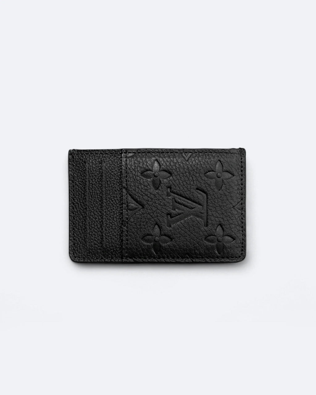 Louis Vuitton – Pouzdro na karty – Reliéfní vzor LV – Černá