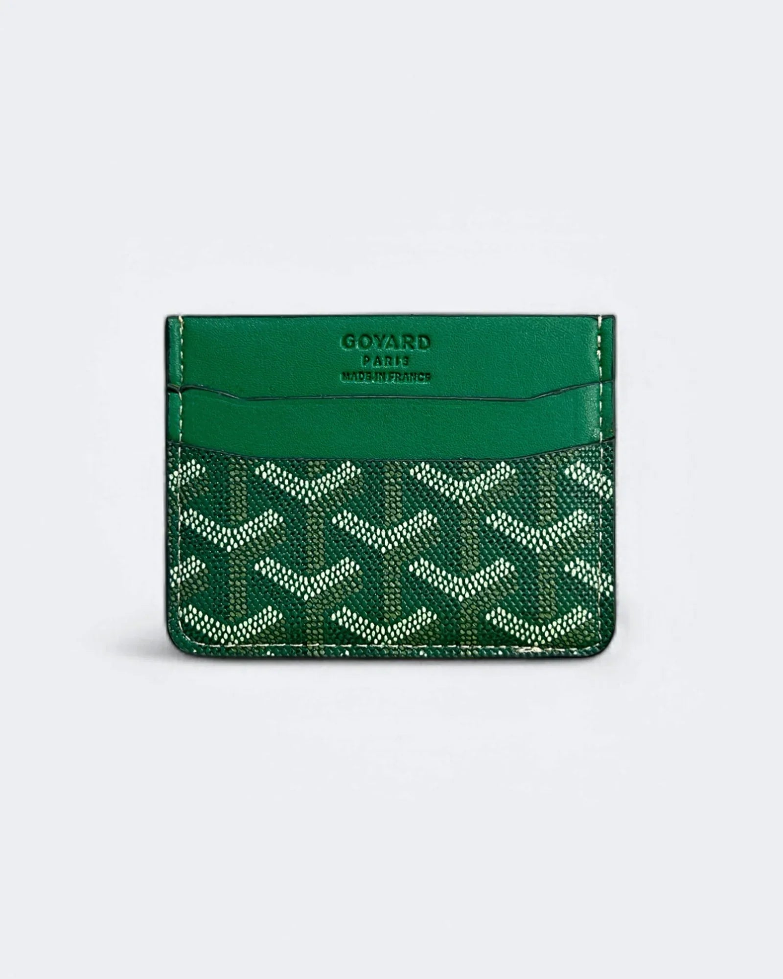 Goyard vzor, pouzdro na karty - zelené