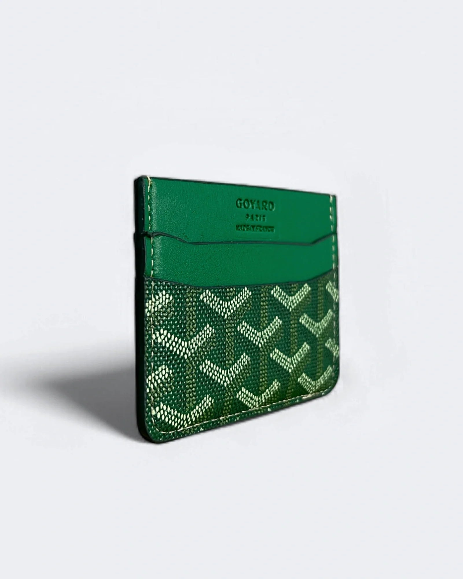 Goyard vzor, pouzdro na karty - zelené