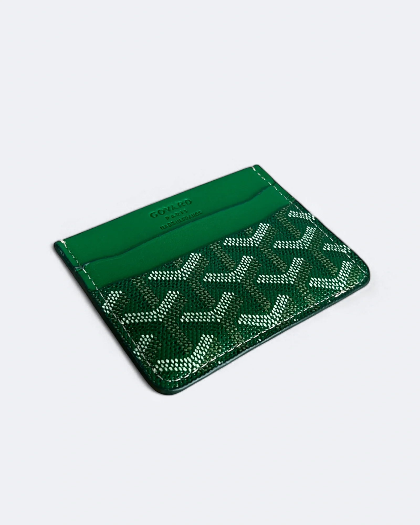 Goyard vzor, pouzdro na karty - zelené