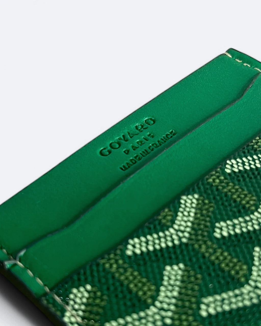Goyard vzor, pouzdro na karty - zelené