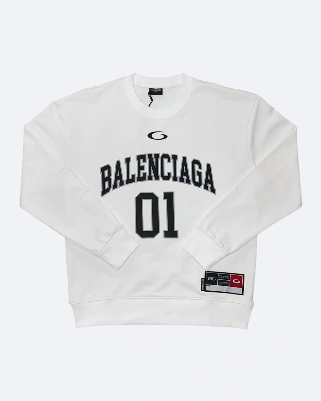Balenciaga - 01 Mikina s logem College - bílá
