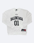 Balenciaga - 01 Mikina s logem College - bílá