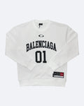 Balenciaga - 01 Mikina s logem College - bílá