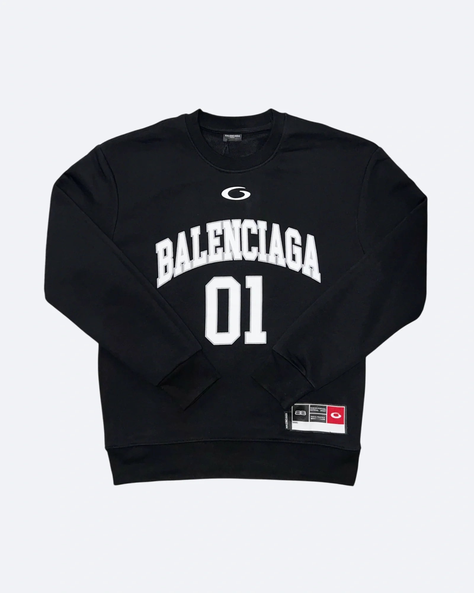 Balenciaga – 01 Mikina s logem vysoké školy – černá