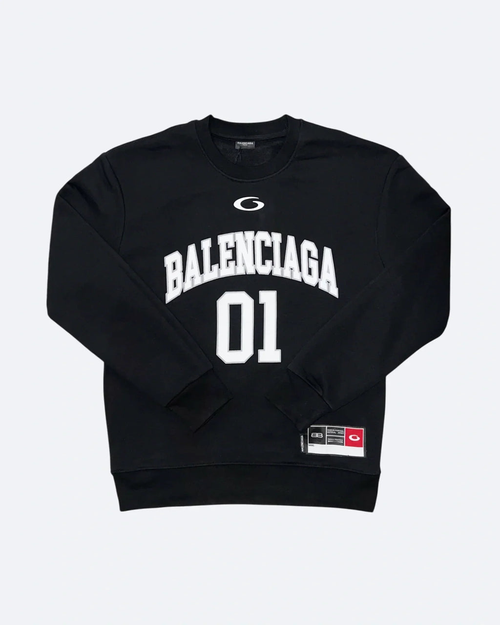 Balenciaga – 01 Mikina s logem vysoké školy – černá