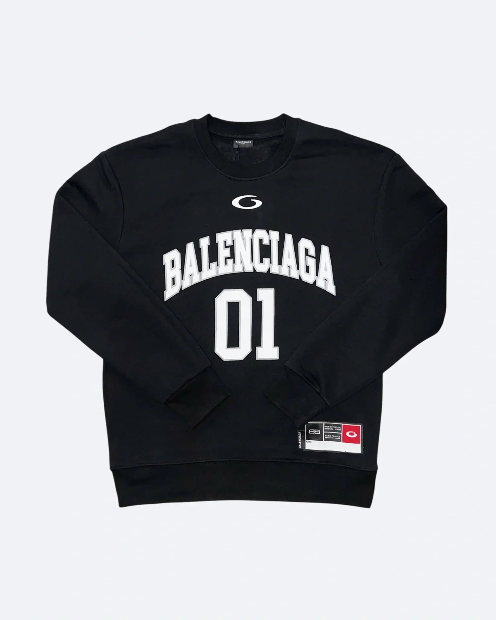 Balenciaga – 01 Mikina s logem vysoké školy – černá