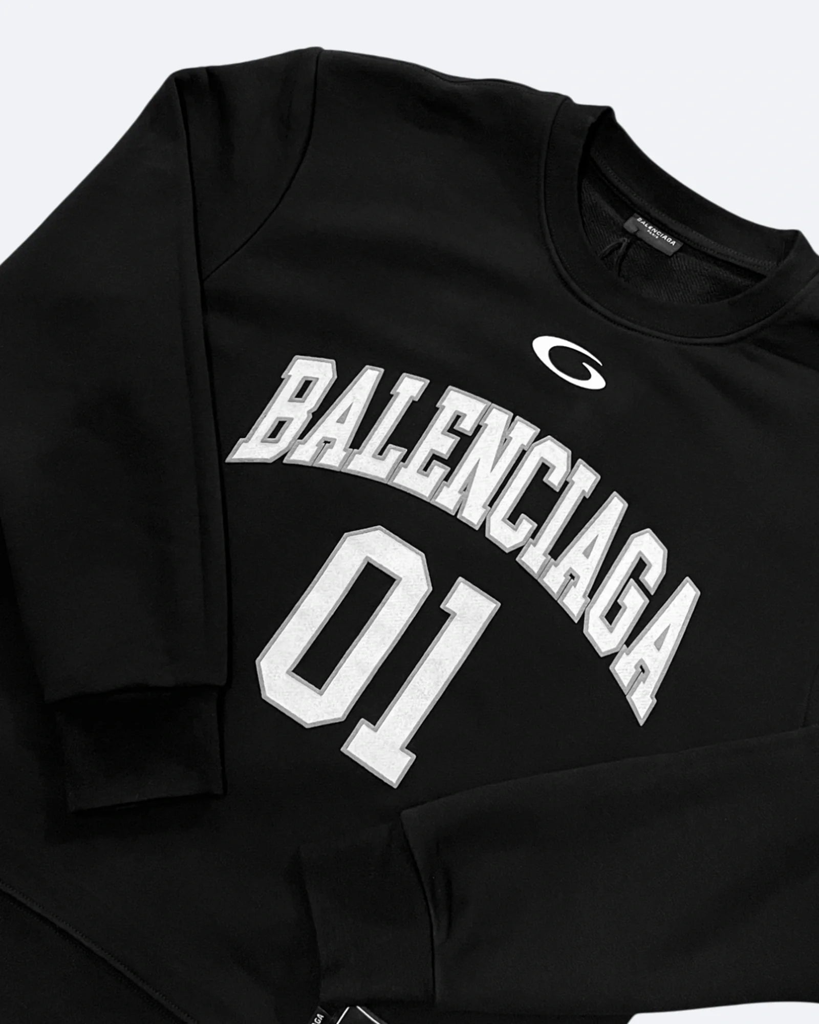 Balenciaga – 01 Mikina s logem vysoké školy – černá