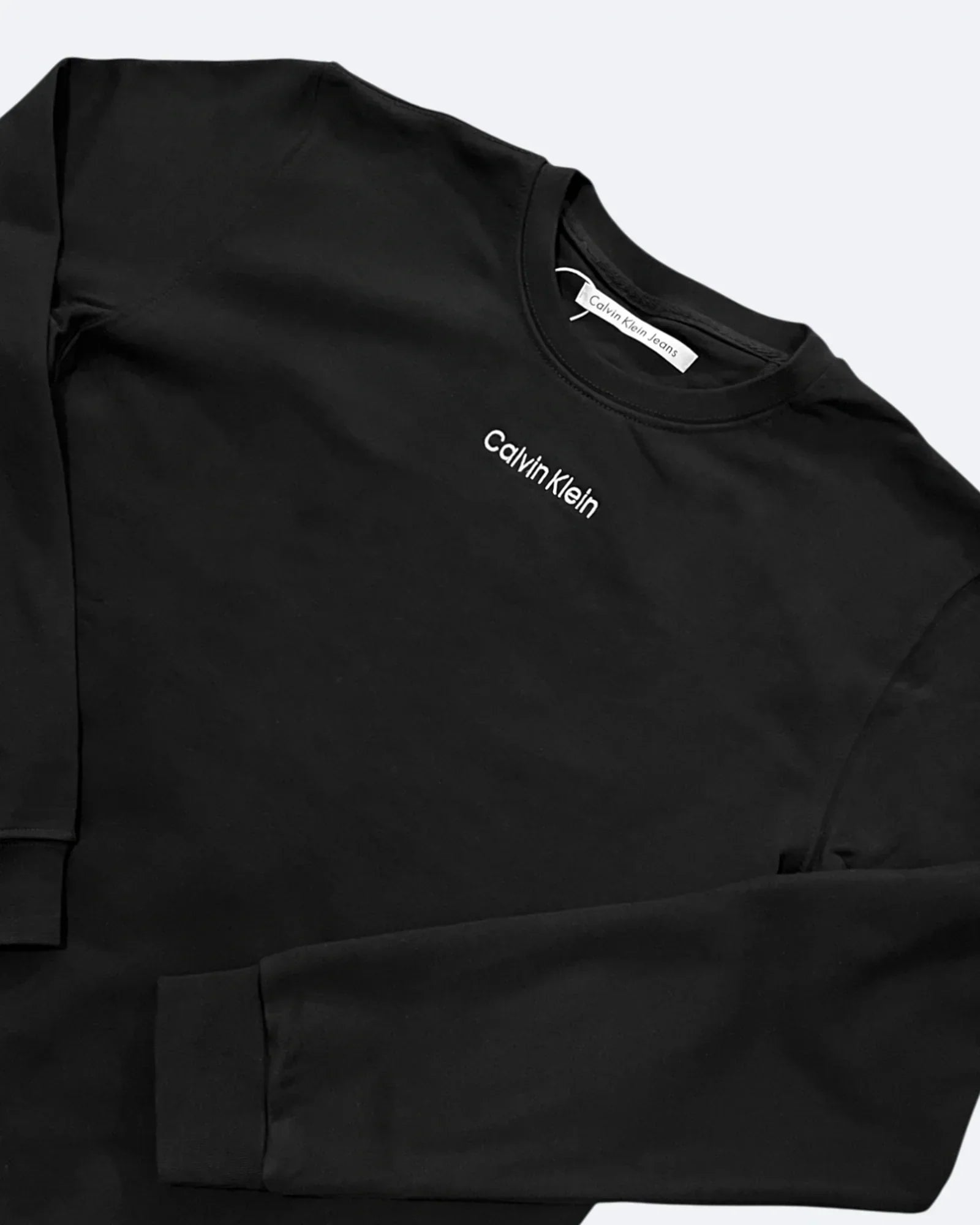 Calvin Klein – Mikina s vyšívaným logem – Černá