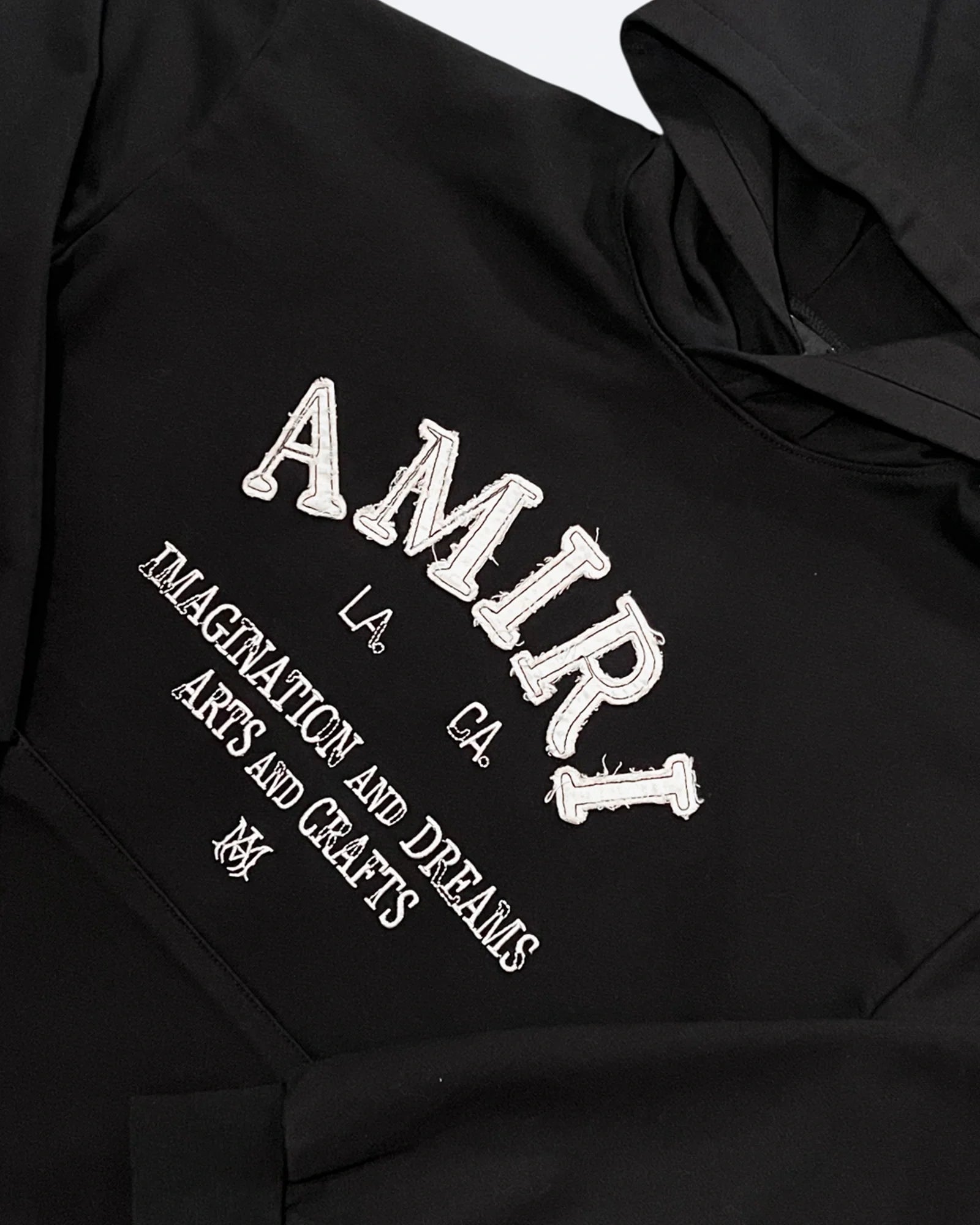 Amiri - Mikina s kapucí s vintage logem - černá