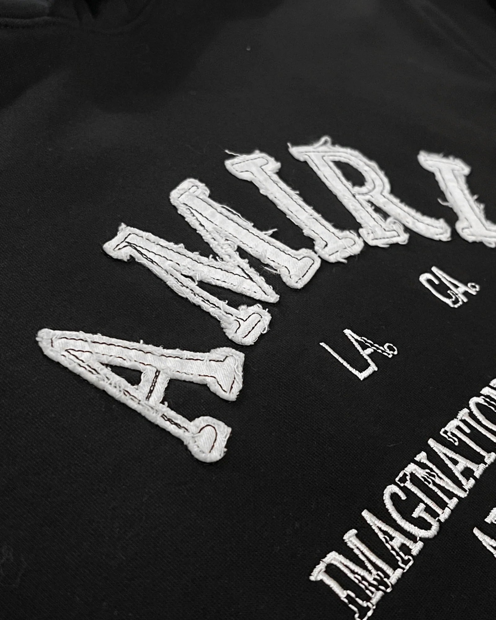 Amiri - Mikina s kapucí s vintage logem - černá