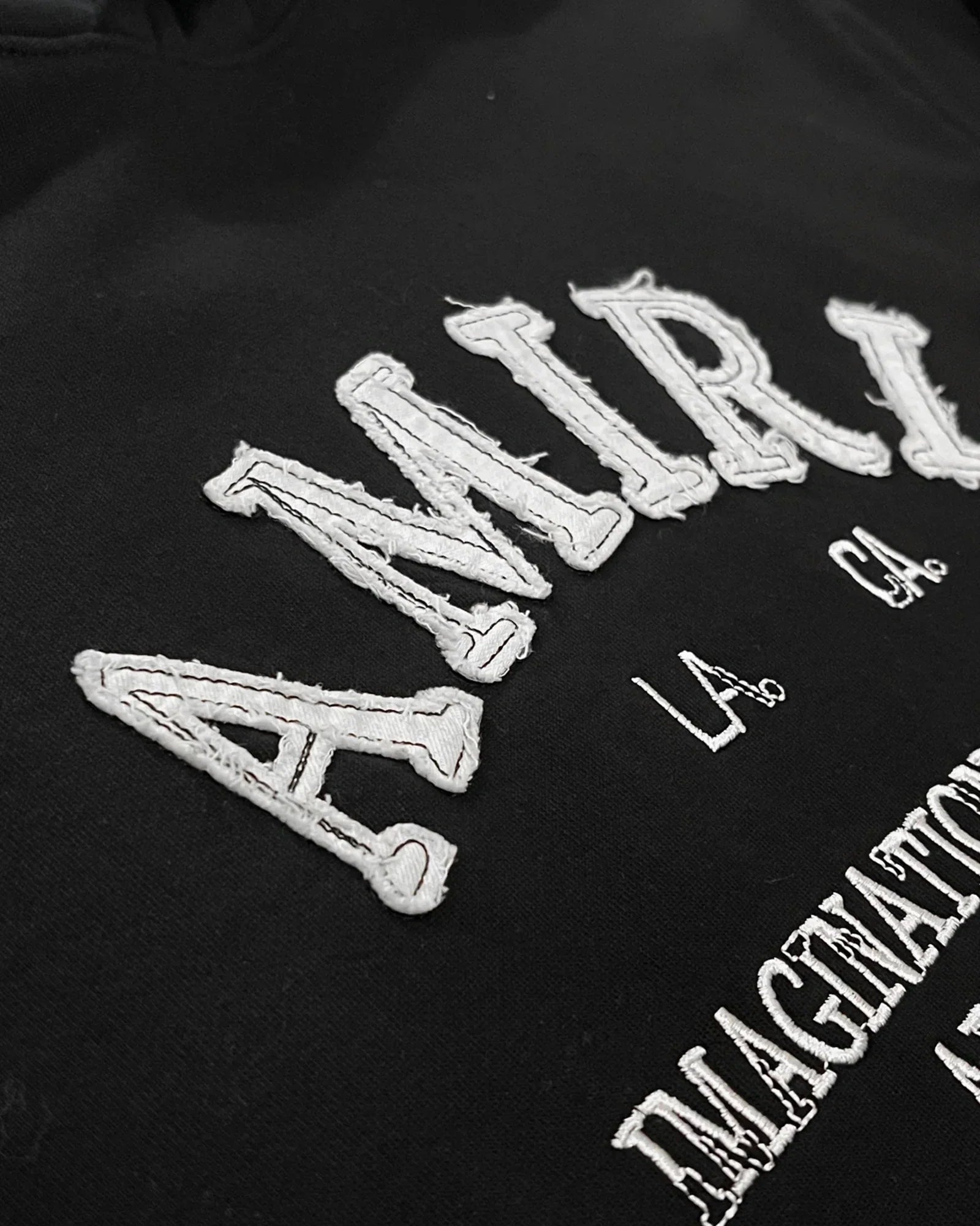 Amiri - Mikina s kapucí s vintage logem - černá