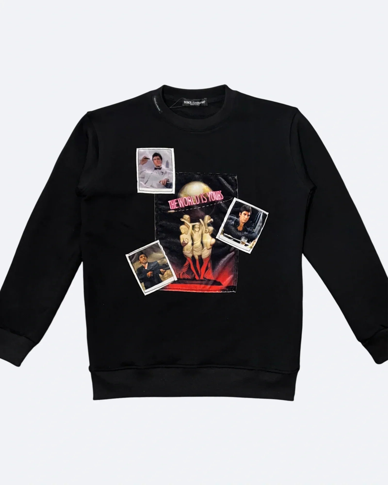 Dolce & Gabbana - Mikina Scraface - Černá