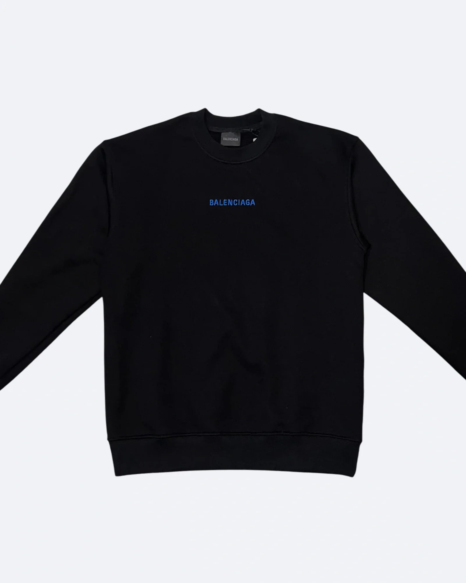 Balenciaga - Mikina s modrou logem - černá