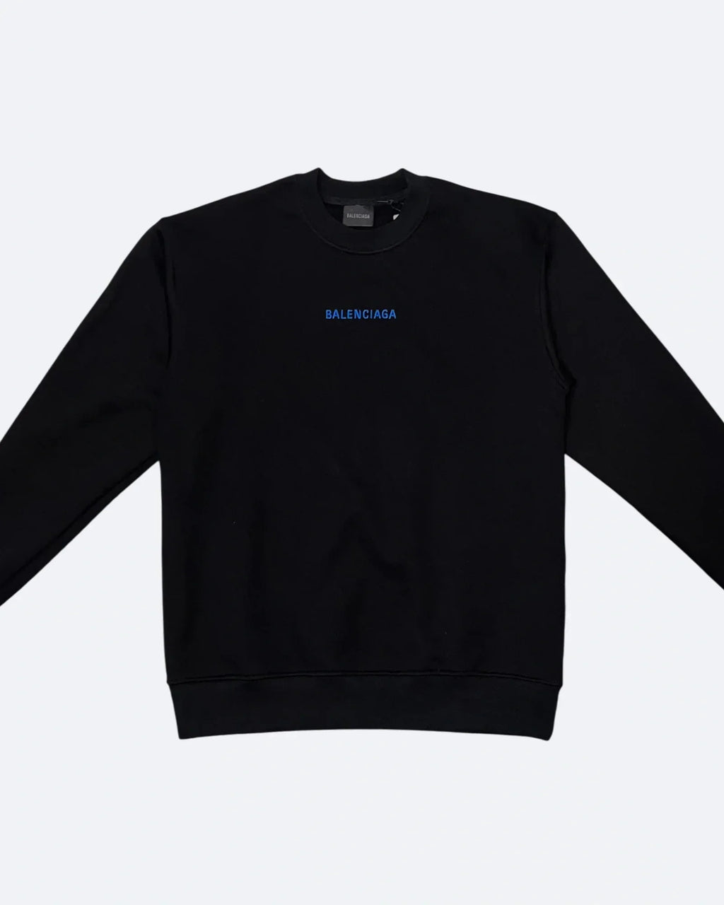 Balenciaga - Mikina s modrou logem - černá