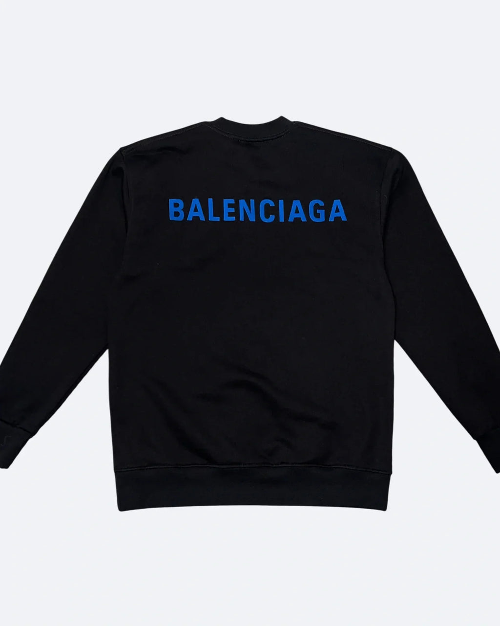 Balenciaga - Mikina s modrou logem - černá